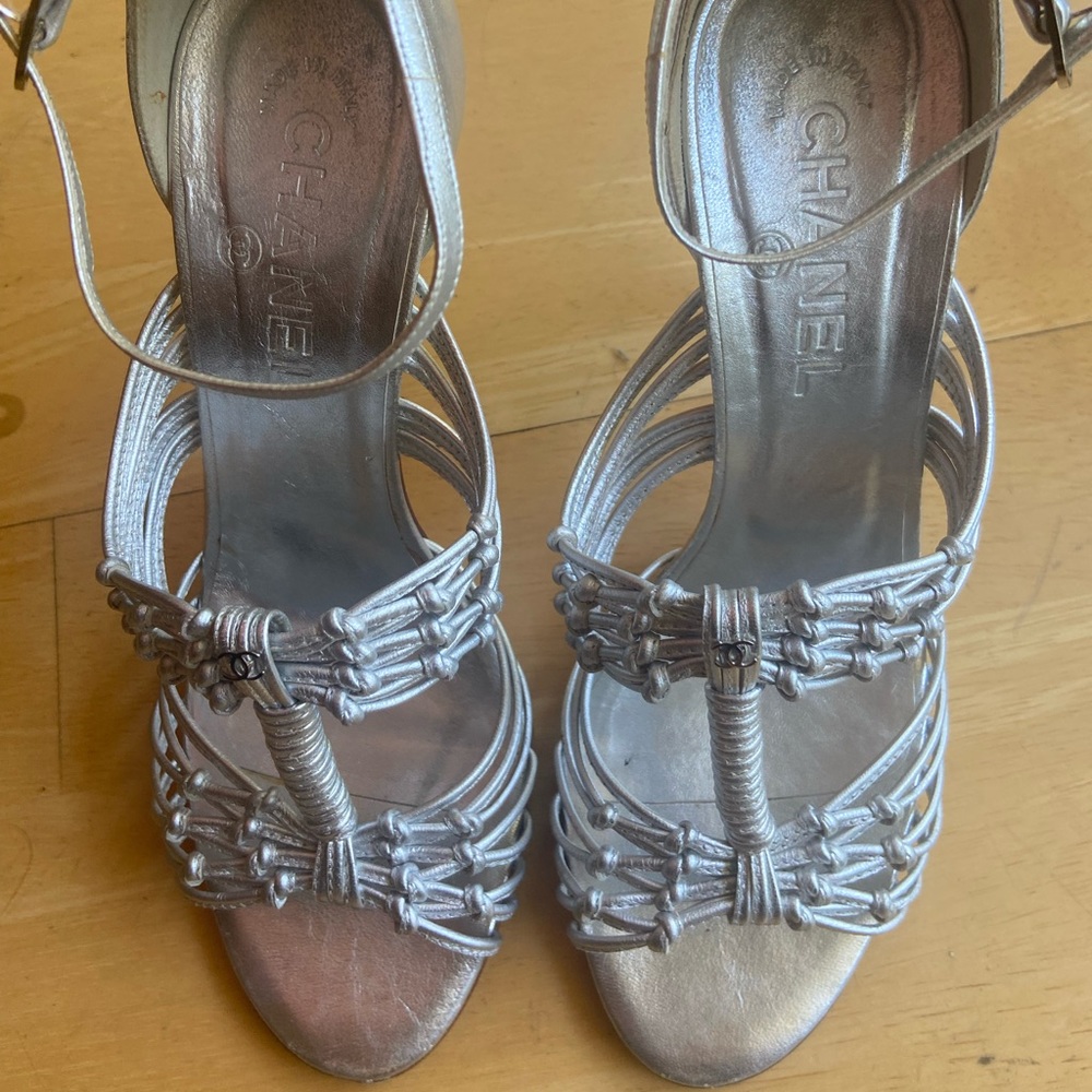 *SOLD* Authentic Chanel leather stilettos